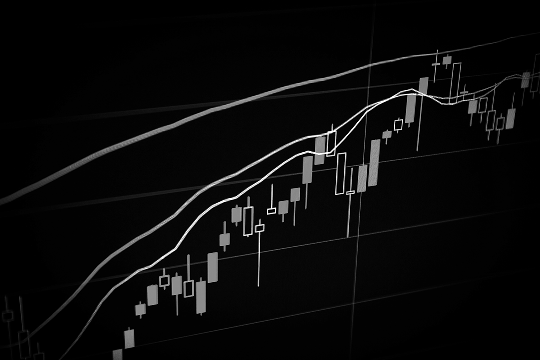 black and white graph trending upwards