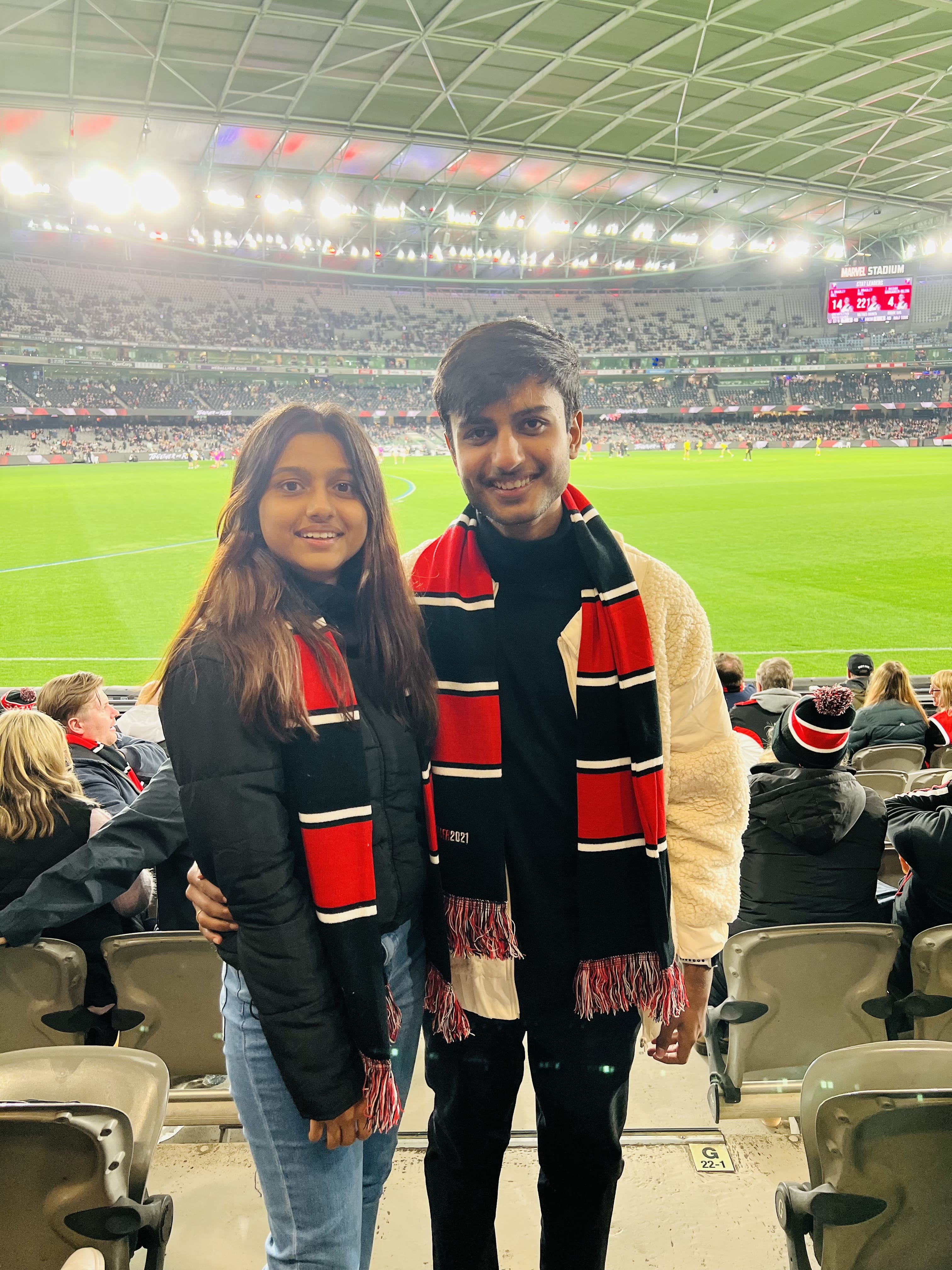 Vedant and his girlfriend, Ayushi Patel