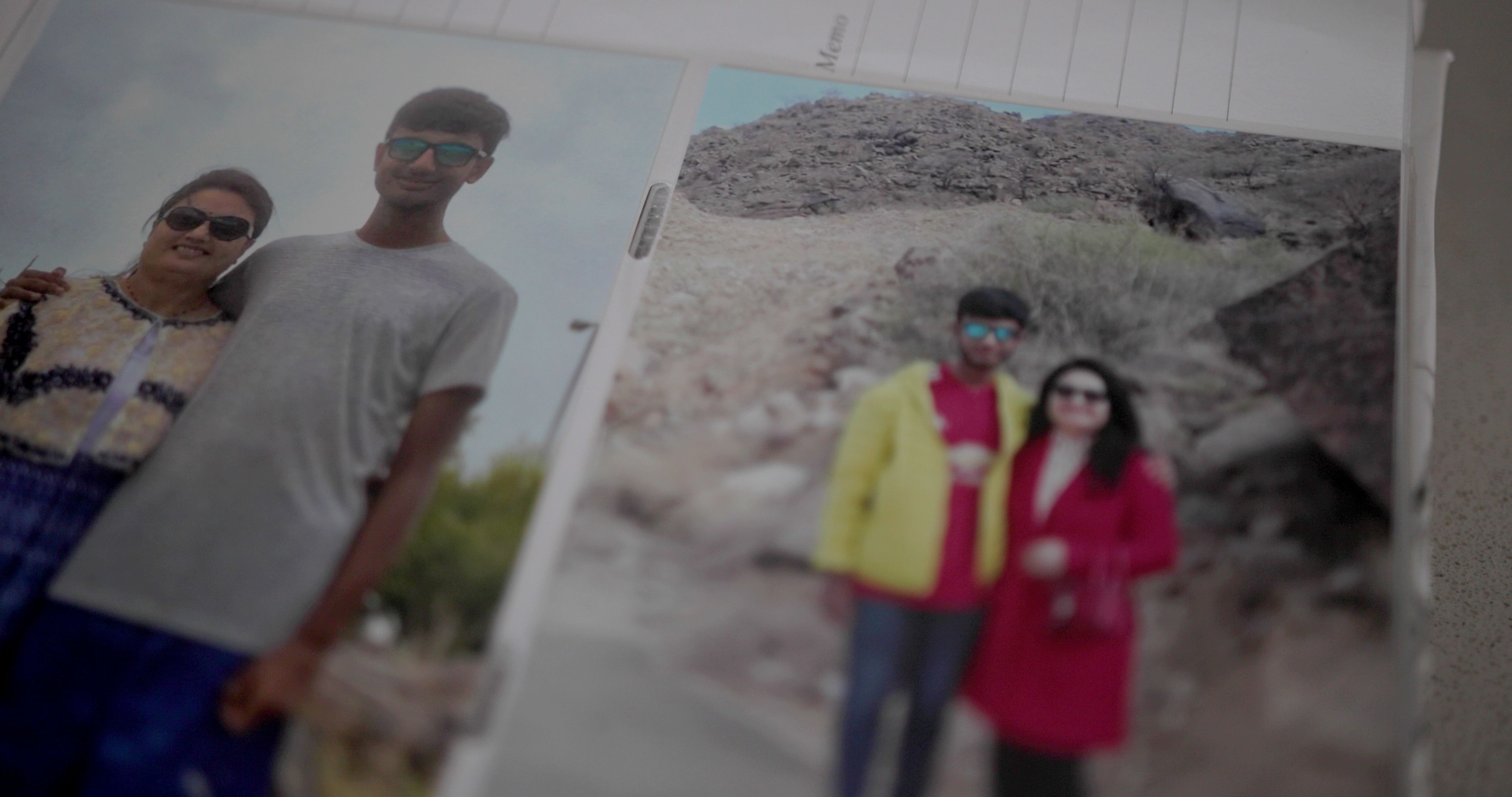 Vedant on holiday with his mum